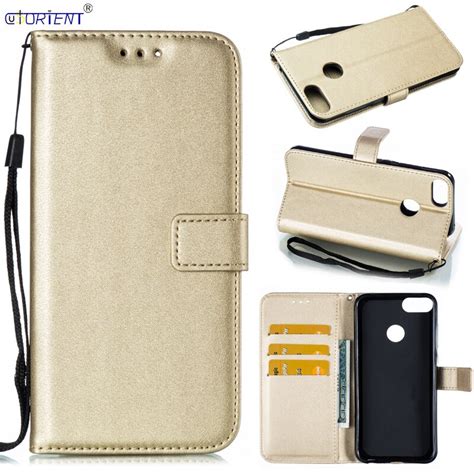 Funda De Cuero Con Tapa Para Huawei P Smart Enjoy S Cartera Con