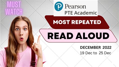 PTE Read Aloud Most Repeated Read Aloud Dec 2022 PTE Exam