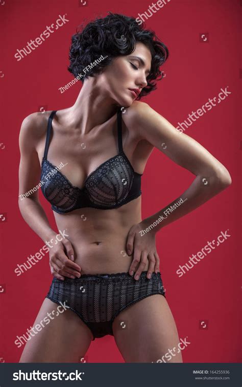 Beautiful Girl Black Lace Lingerie Sexy Stock Photo Shutterstock