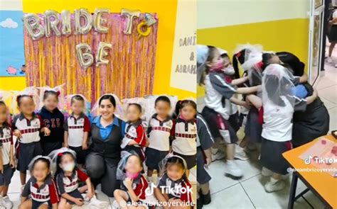 Niños organizan despedida de soltera a maestra en Monterrey Video