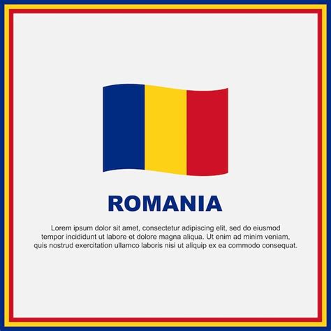 Premium Vector Romania Flag Background Design Template Romania