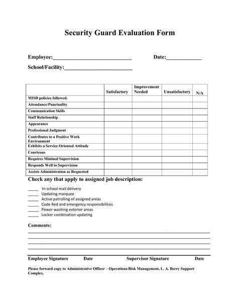 Security Evaluation Form Fill Out Printable PDF Forms Online