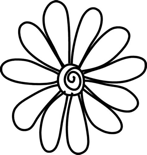 Daisy Line Drawing - ClipArt Best