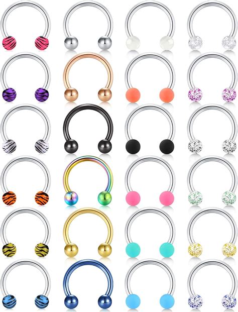 Buy Longita Septum Ring Piercing Kit 16g Stainless Steel Plastic