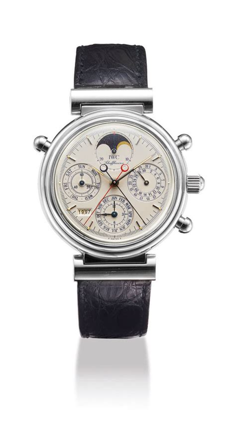 IWC. A FINE PLATINUM LIMITED EDITION AUTOMATIC PERPETUAL CALENDAR SPLIT SECONDS CHRONOGRAPH ...