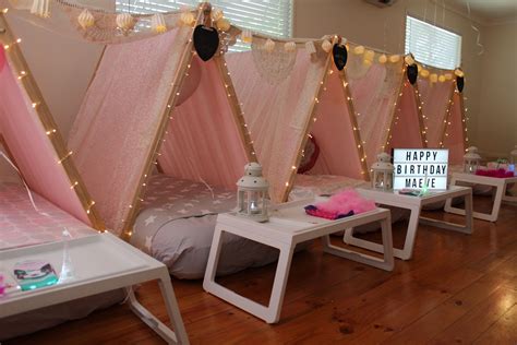 Sleepoversus Sleepover Tents Girls Party Glam Movie Night Sleepover