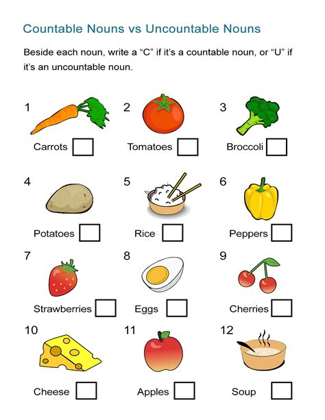 Countable Nouns Vs Uncountable Nouns Worksheet All Esl Hot Sex