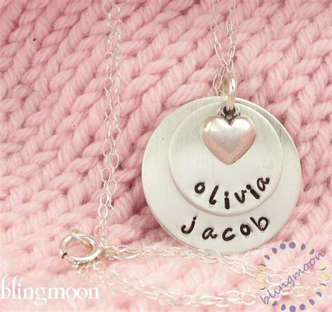 Personalized Custom Necklace - Pendant Necklace - Personalized Monogram Jewelry - Personalized ...