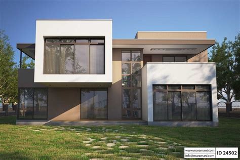 A Perfect Four Bedroom Modern House Design With A Flat Roof Large