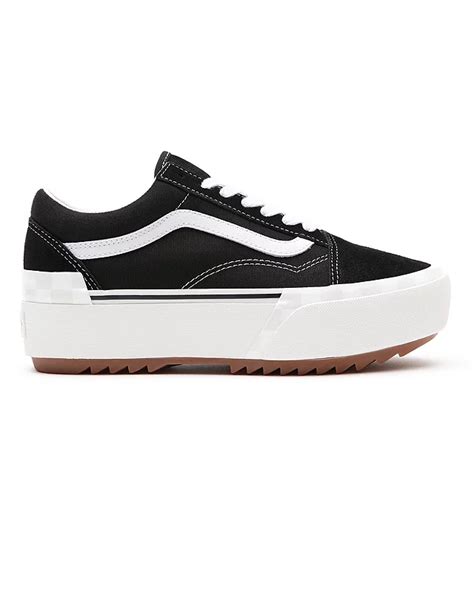 Suede Canvas Old Skool Stacked Shoes Black Vans