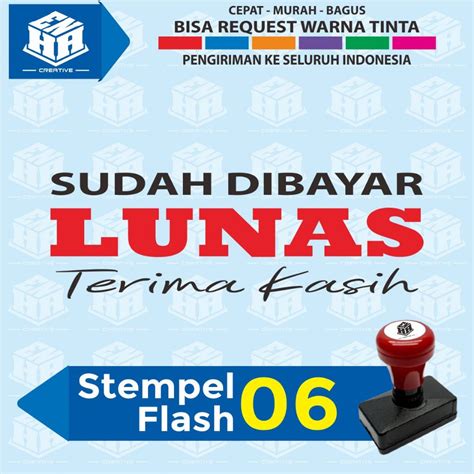 Jual Stempel Lunas Cap Lunas Stempel Lunas Persegi Stempel Lunas