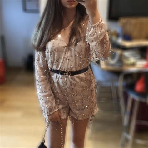 Sequin Nude Playsuit Perfect For New Years Or Depop