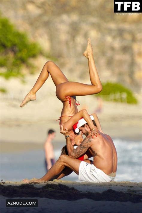 Izabel Goulart Sexy Seen Showing Off Her Hot Body In A Red Bikini On The Beach During A