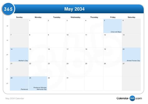 May 2034 Calendar