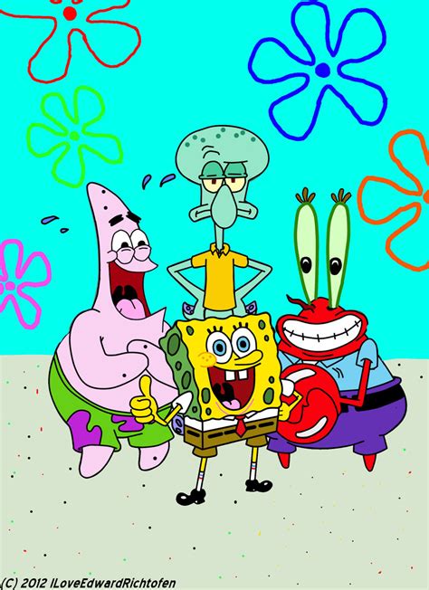 Spongebob Patrick Squidward Mr Krabs By Iloveedwardrichtofen On Deviantart