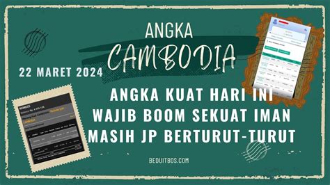 Prediksi Cambodia Jitu Maret Bocoran Togel Cambodia Hari Ini