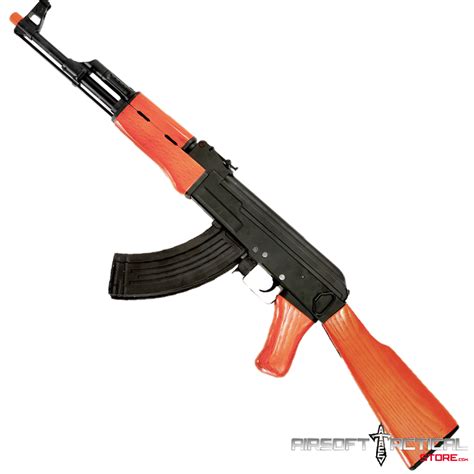 AK47 Advanced Full Metal Airsoft AEG Rifle AK47 (Real Wood) by Lancer ...