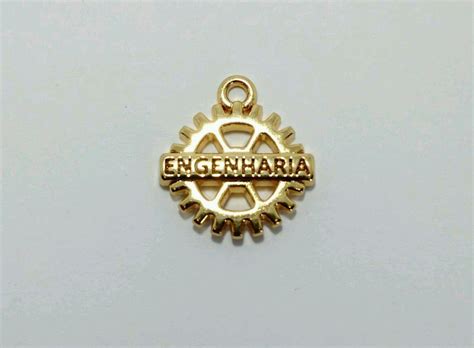 PINGENTE PROFISSÃO ENGENHARIA 18MM DOURADO Acima de05 unid no Elo7