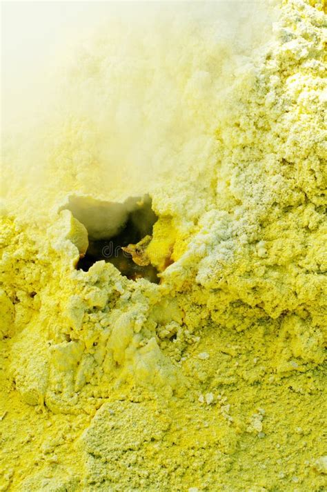 Sulfur Of Ebeko Volcano Paramushir Island Kuril Islands Russ Stock