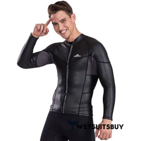 Neoprene Wetsuit Jacket Top For Swimming Snorkeling Surfing