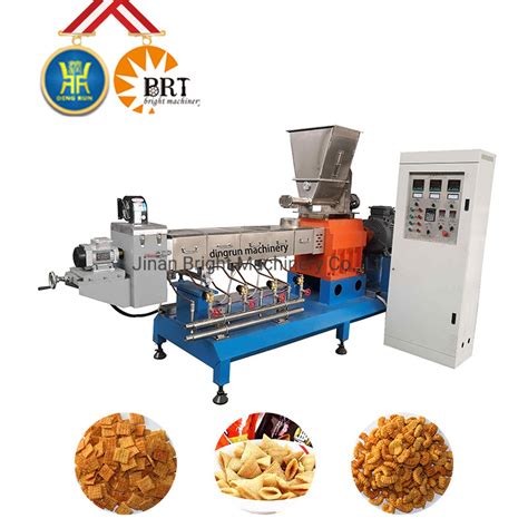 Stainless Steel Fried Wheat Bugles Processing Line Frying Corn Snack