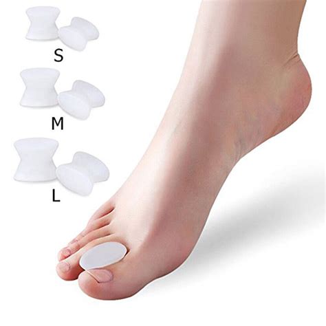 Pair Silicone Toe Separators Overlap Toe Divider Hallux Corrector