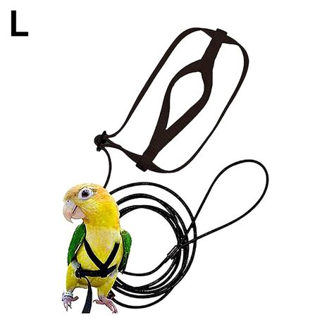 Parrot Bird Harness Leash Adjustable Training Rope Flying Traction