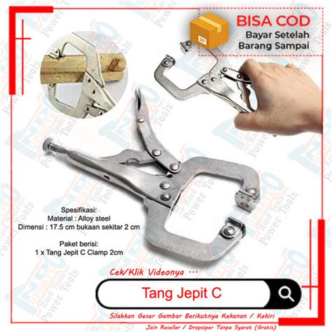 Jual Tang Jepit Las Putar Klem Clamp C Capit Penahan Benda Kayu Barang