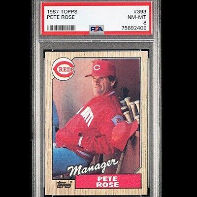 Pete Rose Manager Baseball Card 393 EBay