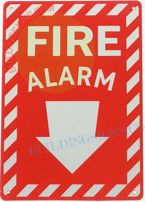 Fire Alarm Panel Inside Sign Zebra Line 7x10whitealuminum Ref21022