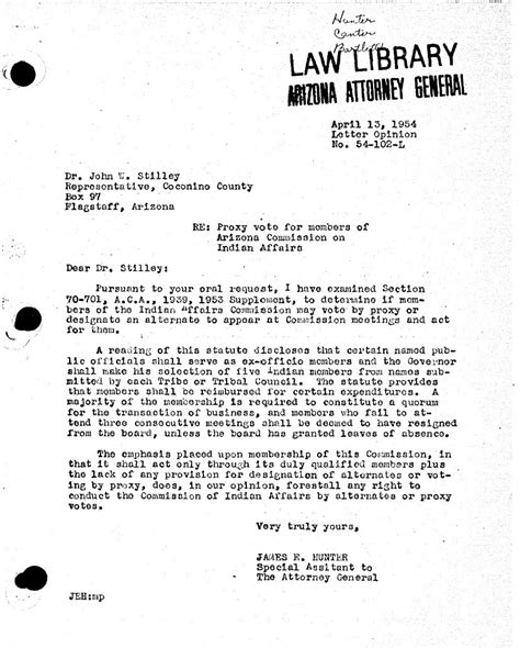 Attorney General Opinions Relating to the Arizona Commission of Indian ...