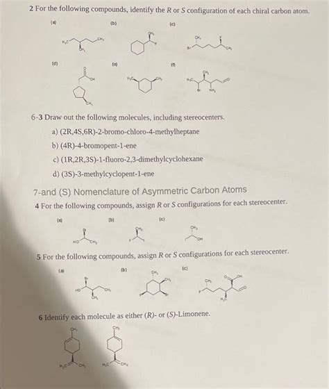 Solved 2 For The Following Compounds Identify The Ror S Chegg