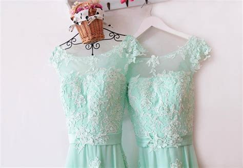 Mint Prom DressMint Bridesmaid Dress LaceSexy Beaded Custom Etsy