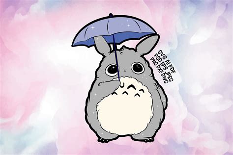 Kawaii Totoro Fanart Vector Grafica di Giulia Bellio · Creative Fabrica