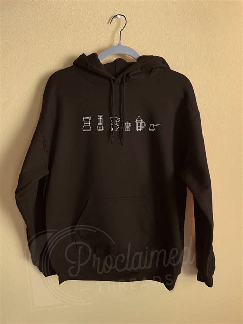 Coffee Brewing Methods | Hooded Sweatshirt - Etsy