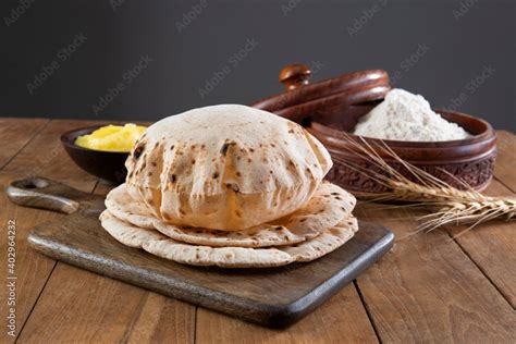 Homemade Indian Roti Or Chapati Indian Bread Stock Photo Adobe Stock