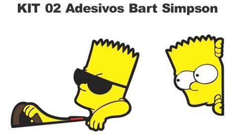 Kit Adesivos Bart Simpson Dirigindo Carona Carro Caminhao