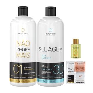 Kit Borabella Selagem 3d Semi Definitiva Sem Formol Shampoo