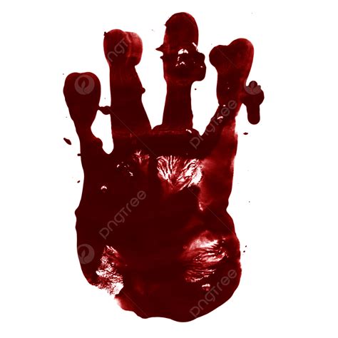 Handprint Clipart Blood Bloody Handprint Png Transparent Png Large Images