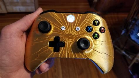 Gave my Xbox One controller a Gold Silk Facelift : r/gaming