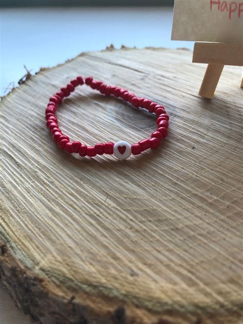 Pulsera De Cuentas De San Valentín Etsy