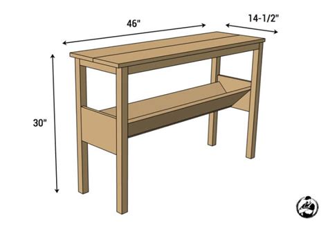 Book Rack Console Table Free Diy Plans Rogue Engineer