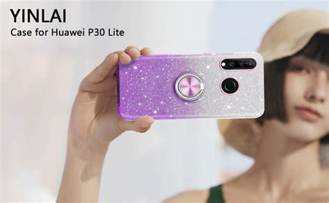 YINLAI für Huawei P30 Lite Hülle Glitzer Handyhülle Huawei P30 Lite mit