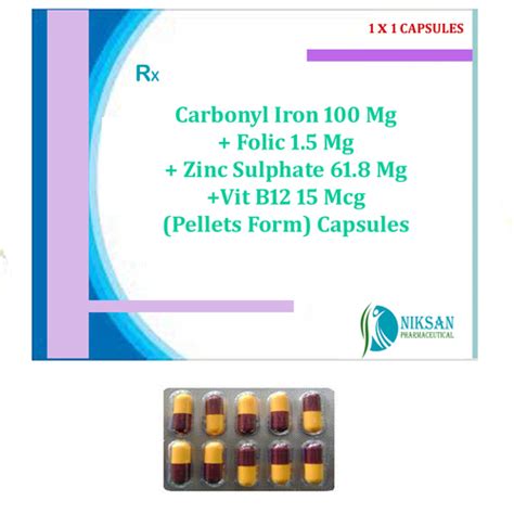 Carbonyl Iron Folic Acid Zinc Sulphate Vitamin B Tablets General