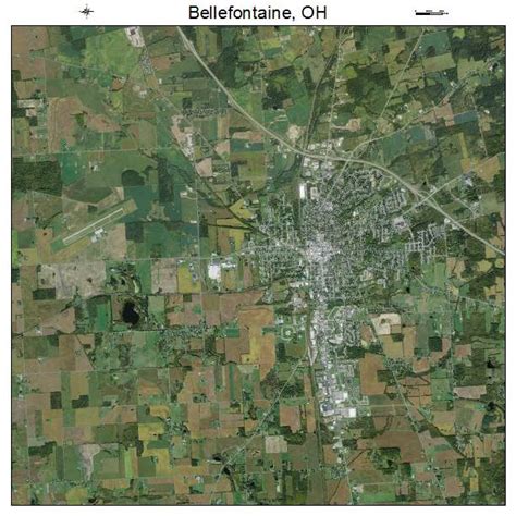 Aerial Photography Map of Bellefontaine, OH Ohio