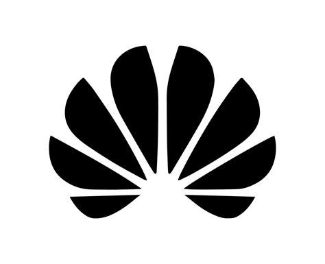 Huawei Brand Logo Phone Symbol Black Design China Mobile Vector ...