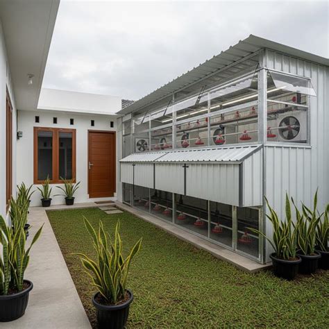 model kandang ayam modern  sistem buka tutup otomatis