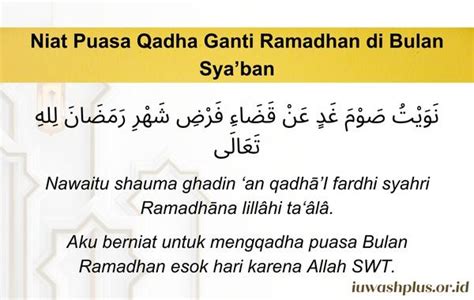 Doa Niat Puasa Qadha Ganti Ramadhan Serta Tata Caranya