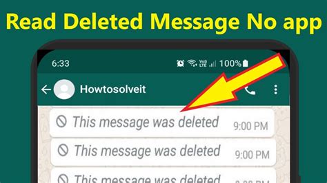 How To Read Deleted Messages On Whatsapp Without Any App Youtube