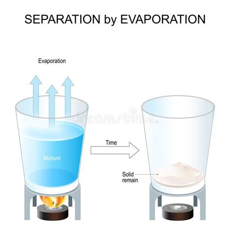 Separation by Evaporation stock vector. Illustration of crystallisation - 282950577